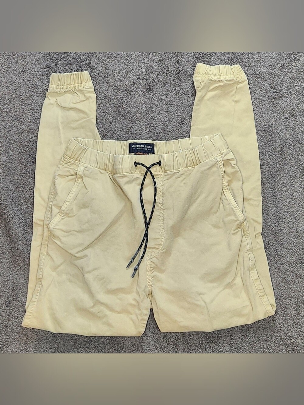 Khaki American Eagle Outfitters Twill Joggers